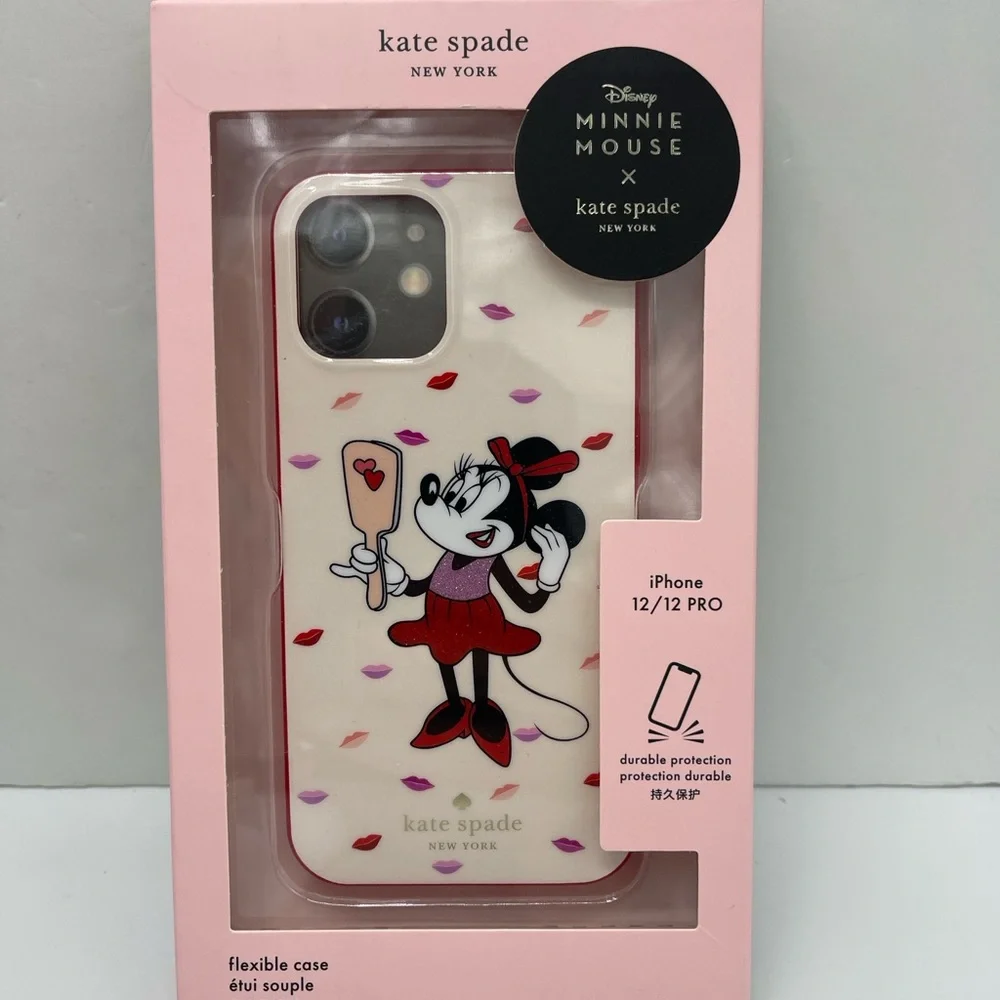 Kate Spade NY x Disney Minnie Mouse IPhone 12/12 Pro Mini Flexible Phone Case - Picture 1 of 16